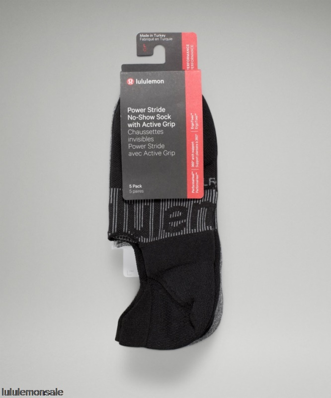 Lululemon Deutschland DELULU894 | Power Stride No-show Socke Mit Active Grip 5er Pack Nur Online Schwarz